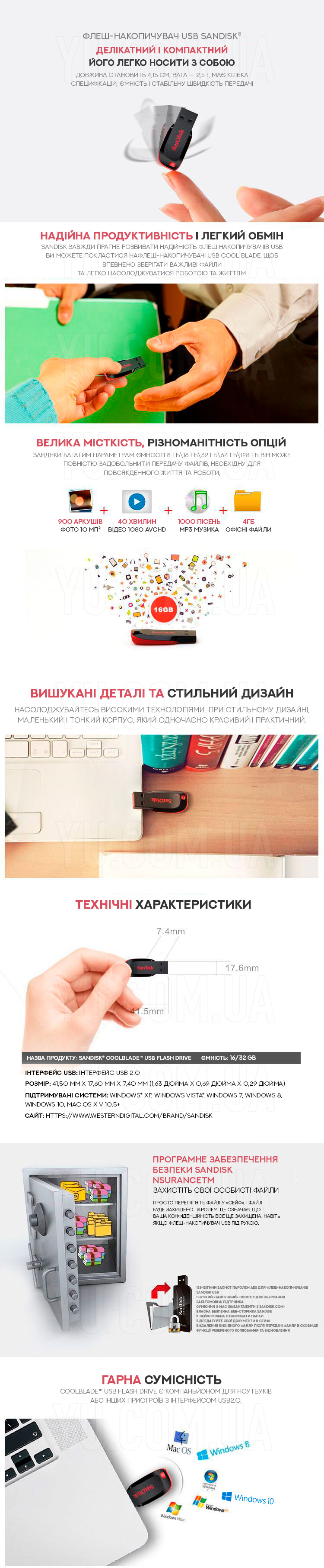 Флешка USB SanDisk 10 class 16Гб Флешка USB SanDisk 10 class 16Гб